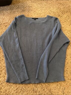 Cyrus Light Blue Crewneck Knit Sweater